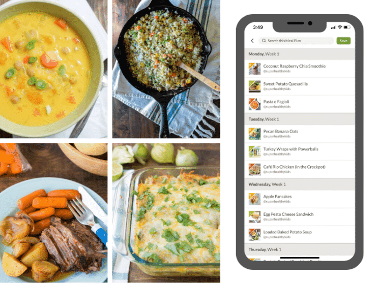 comidas saludables de invierno en la aplicación Prepear