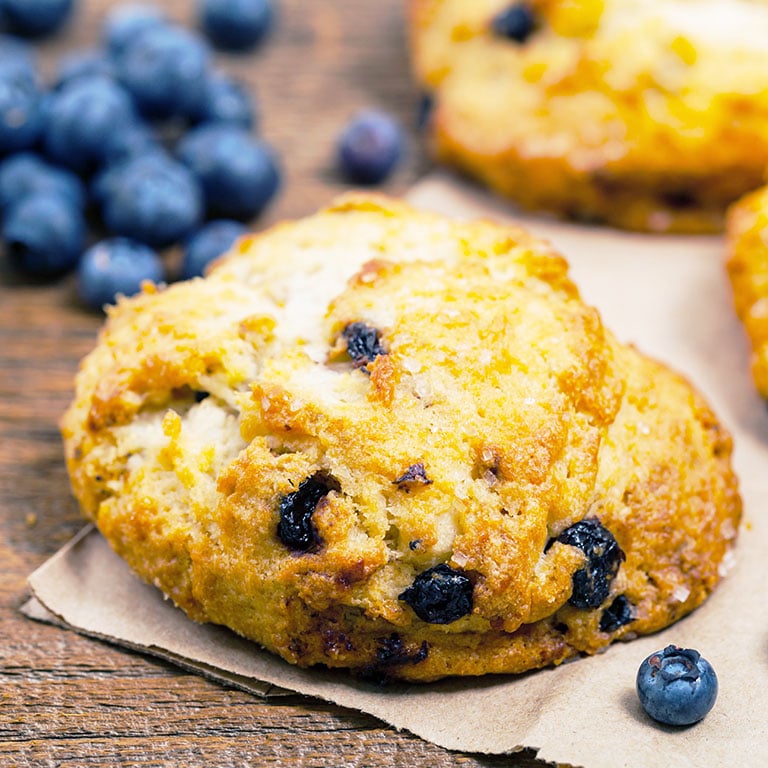 Lemon Blueberry Scone Up Close.