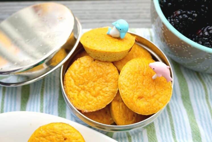 cute mini souffles with plastic food picks