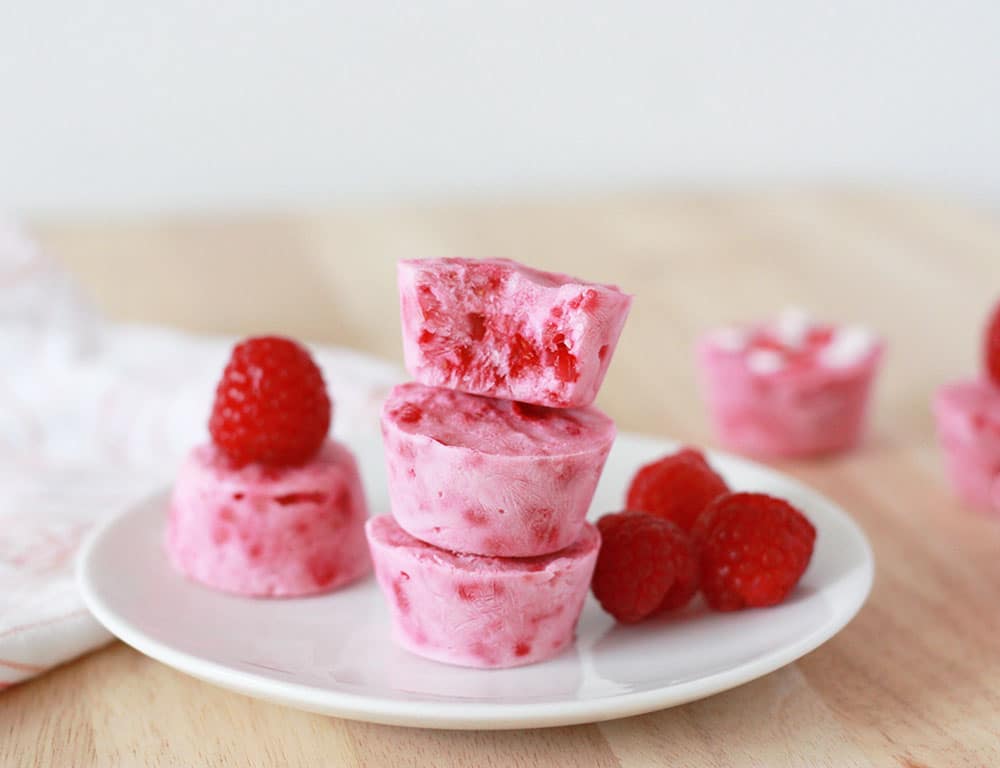 Raspberry Frozen Yogurt Bites Raspberry Frozen Yogurt Bites