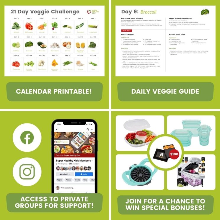21 Day Veggie Challenge - Super Healthy Kids 1 21 day veggie challenge header 1 — Health, Kids