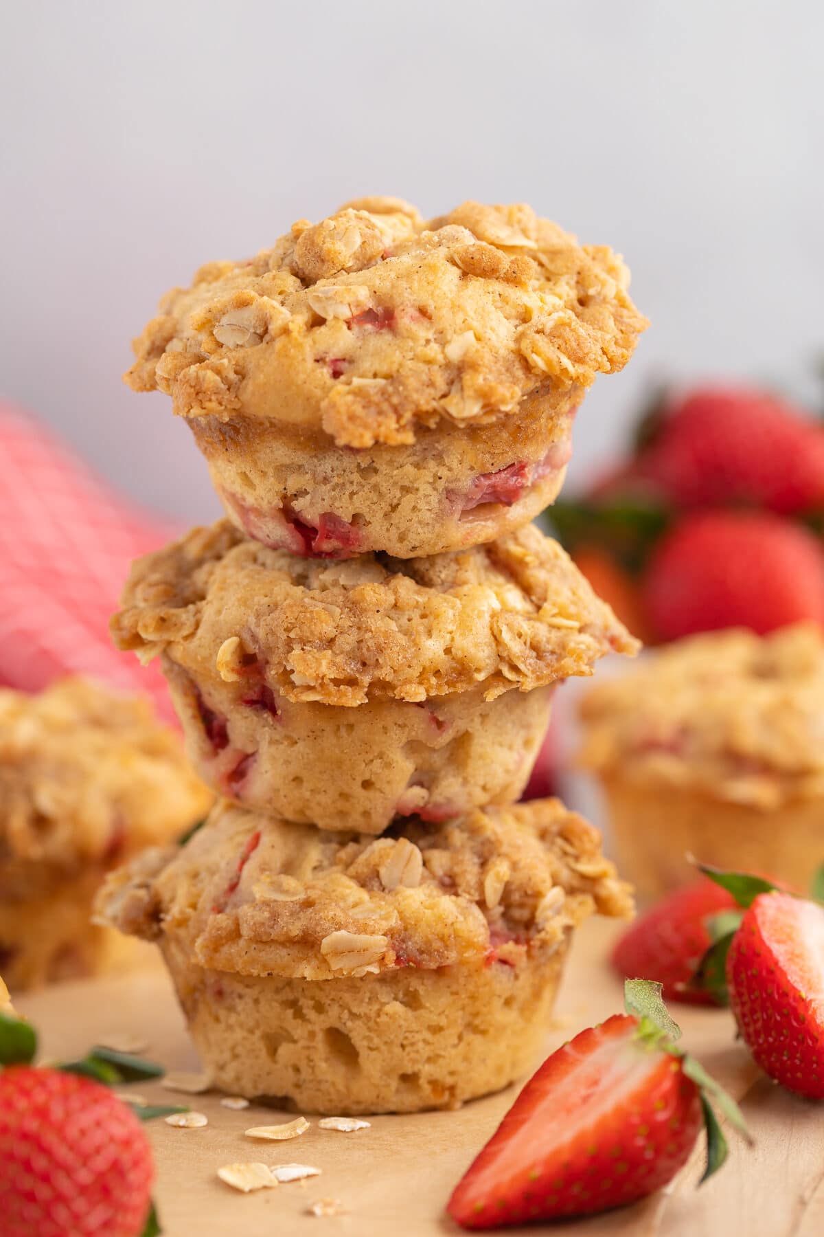 Whole Wheat Strawberry Muffins