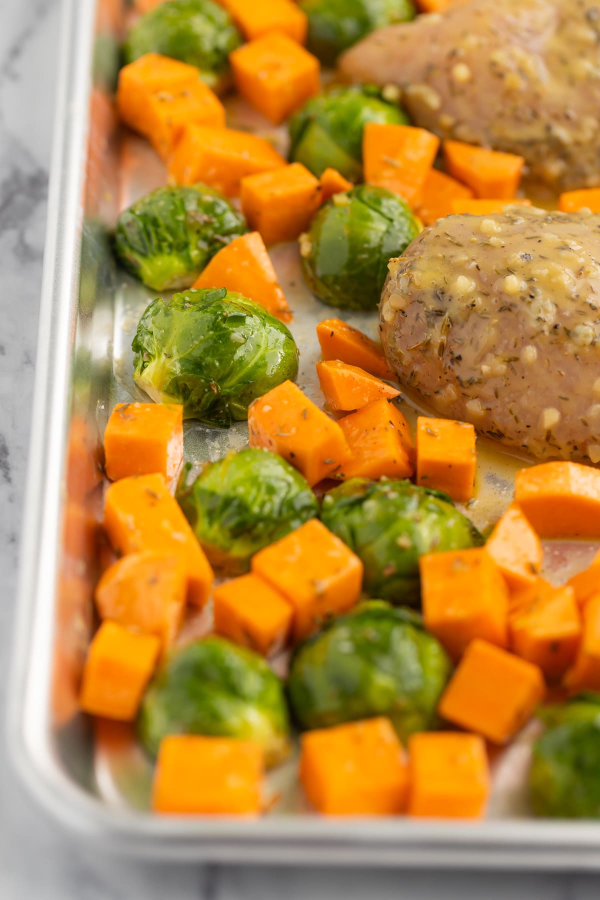Sheet Pan Honey Garlic Chicken and Vegetables Easy Dinner!