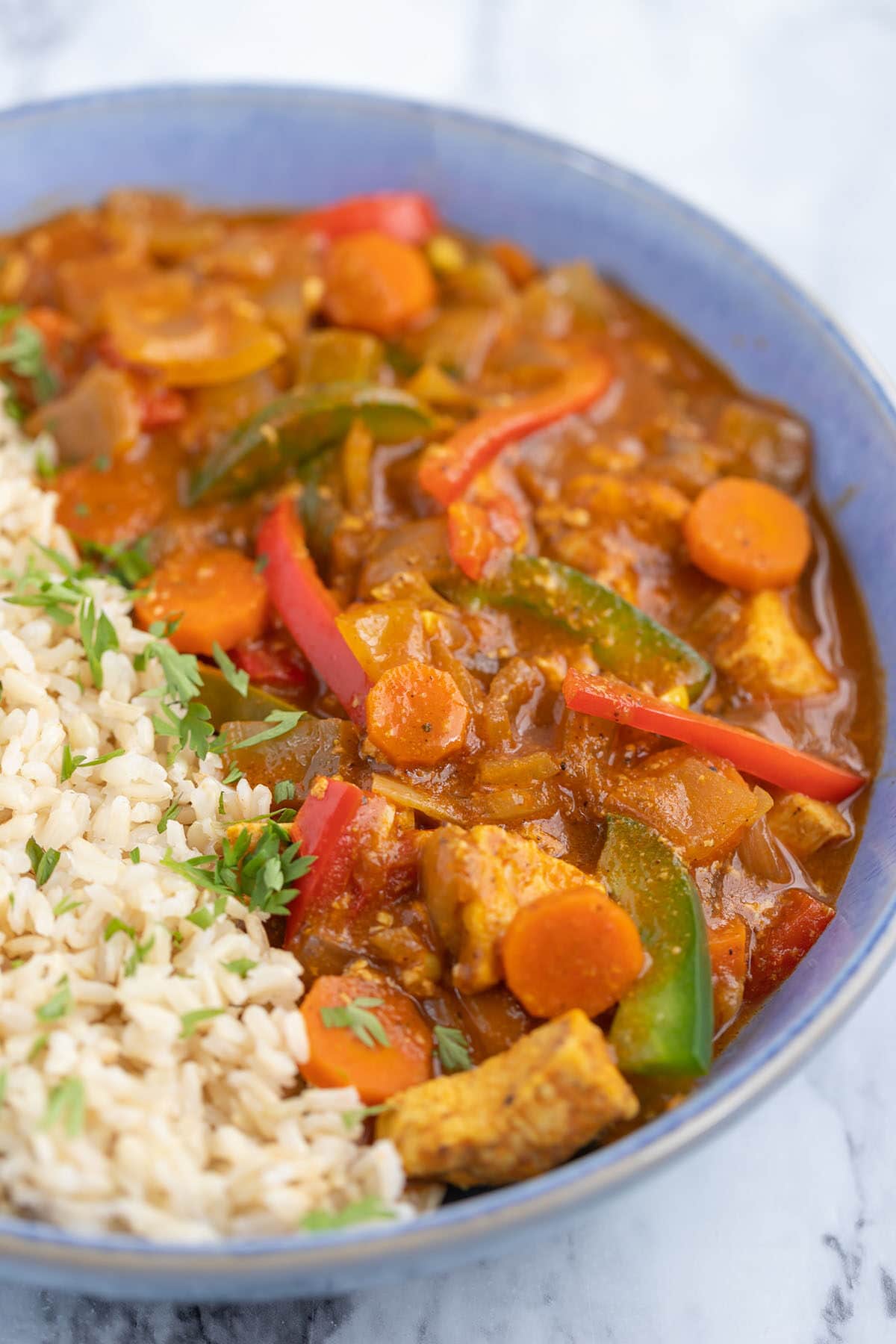 coconut chicken curry in the crockpot