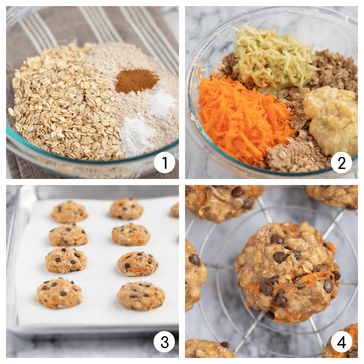 steps for making healthy breakfast cookies