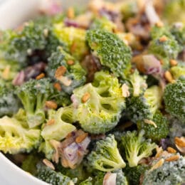 broccoli salad with Greek yogurt dressing