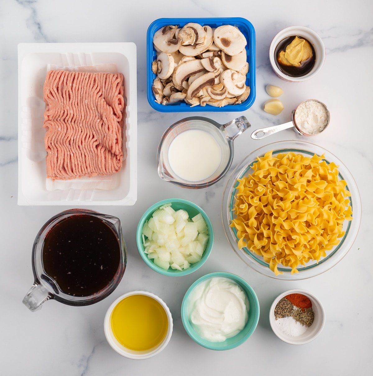 ingredients in ground turkey stroganoff