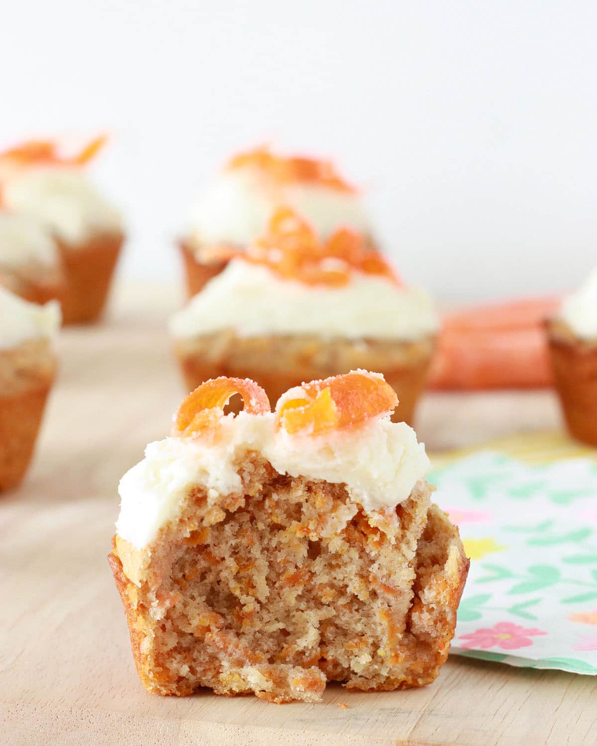 moist and healthy carrot cake muffins