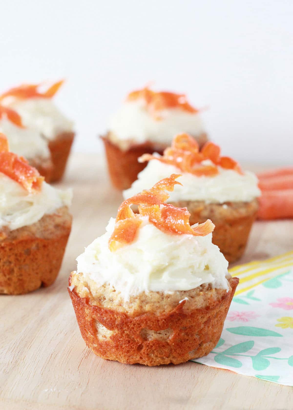 healthy carrot cake muffins