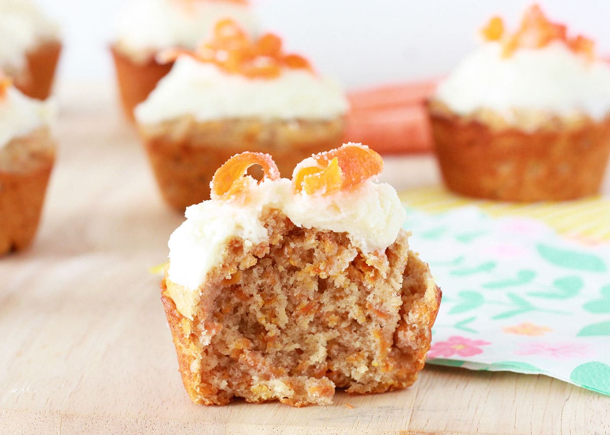 moist and healthy carrot cake muffins