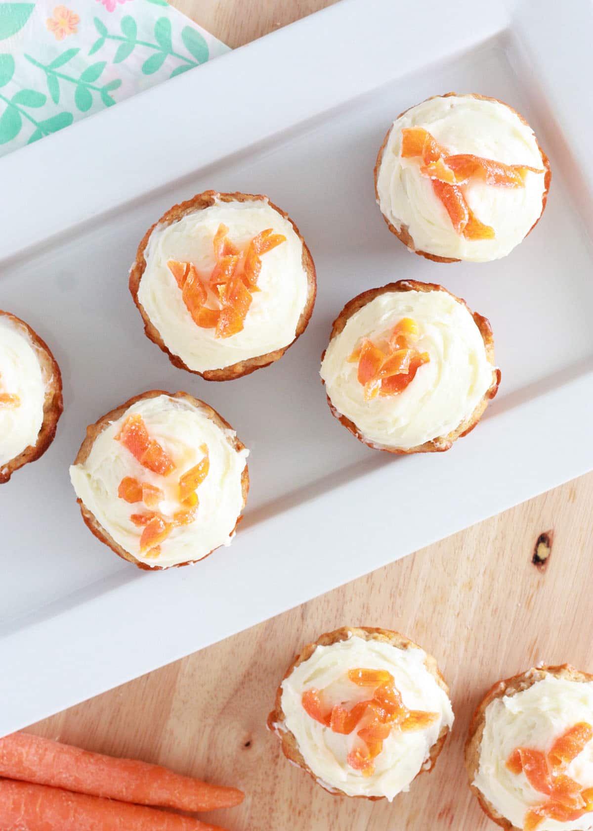 carrot cake muffins with cream cheese frosting