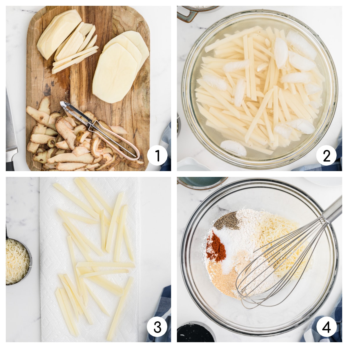 Crispy Homemade French Fries Process 1 — Health, Kids