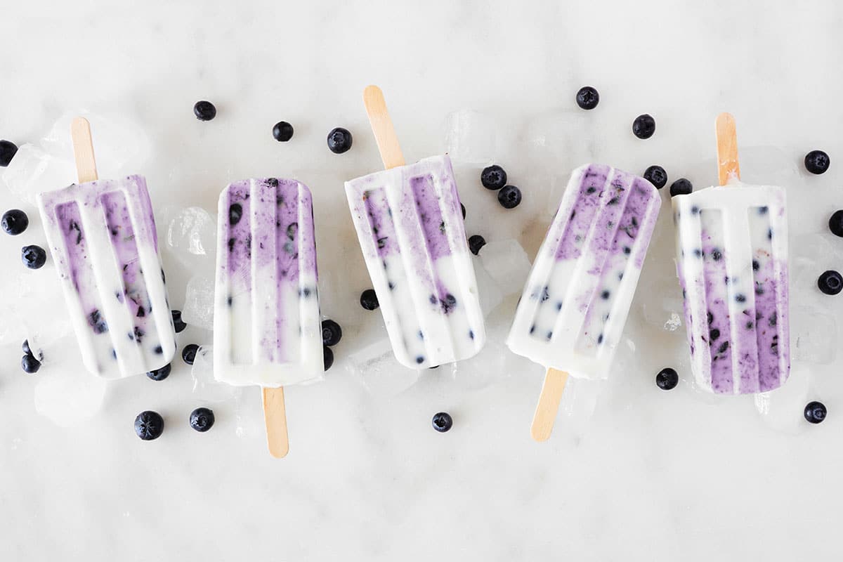 Creamy Blueberry Popsicles