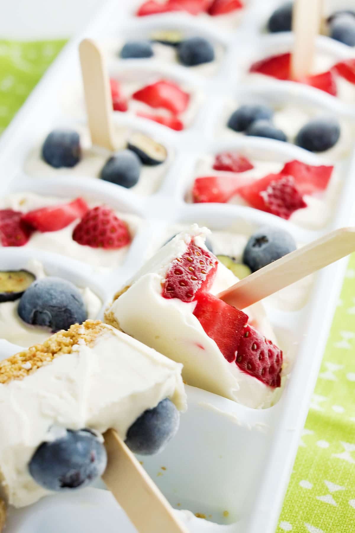 Frozen Cheesecake Bites - Ice Cube Tray!