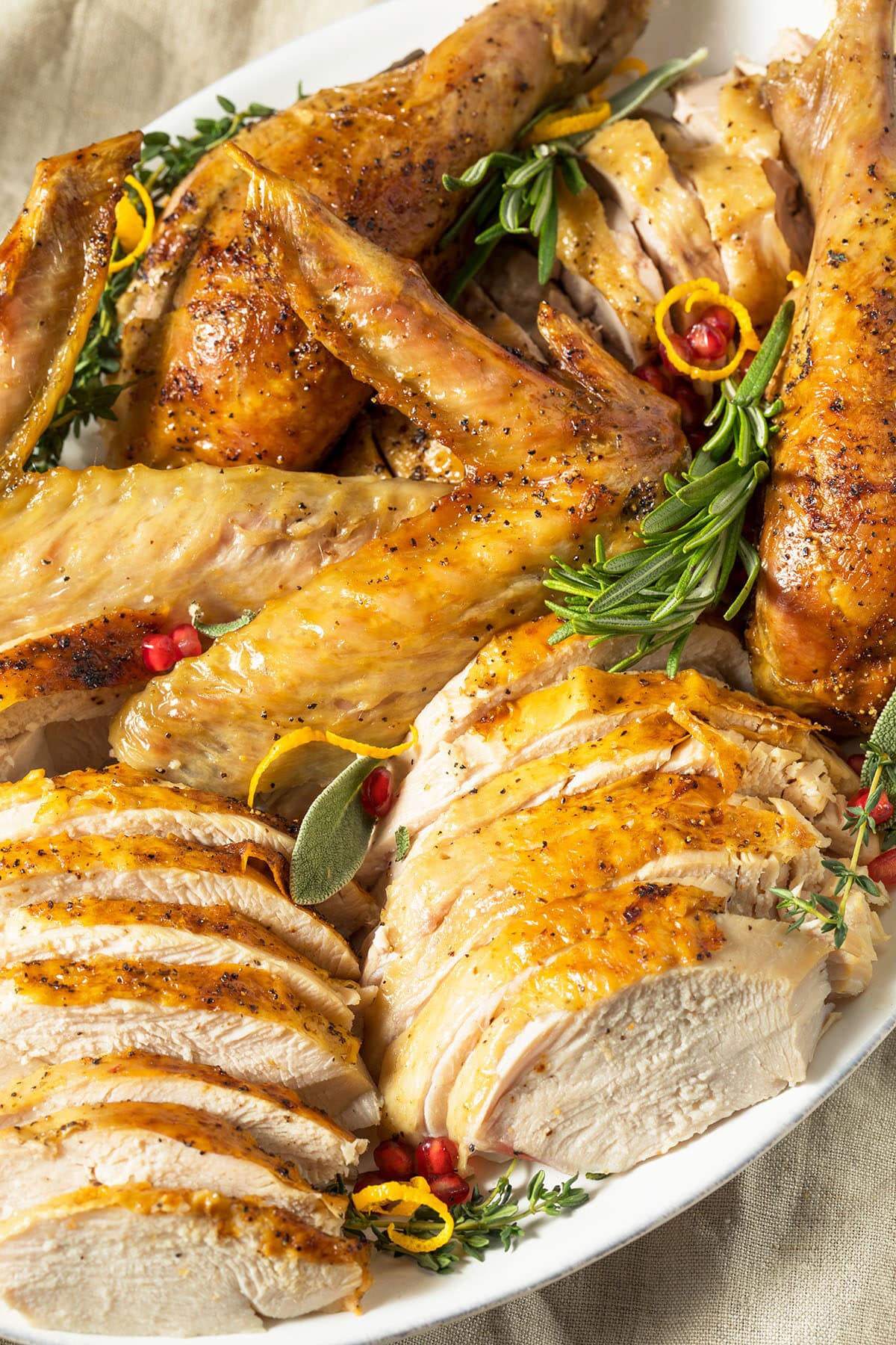 Easy Oven Roasted Turkey 4 Roasted Cut Up Turkey Platter For Thanksgiving