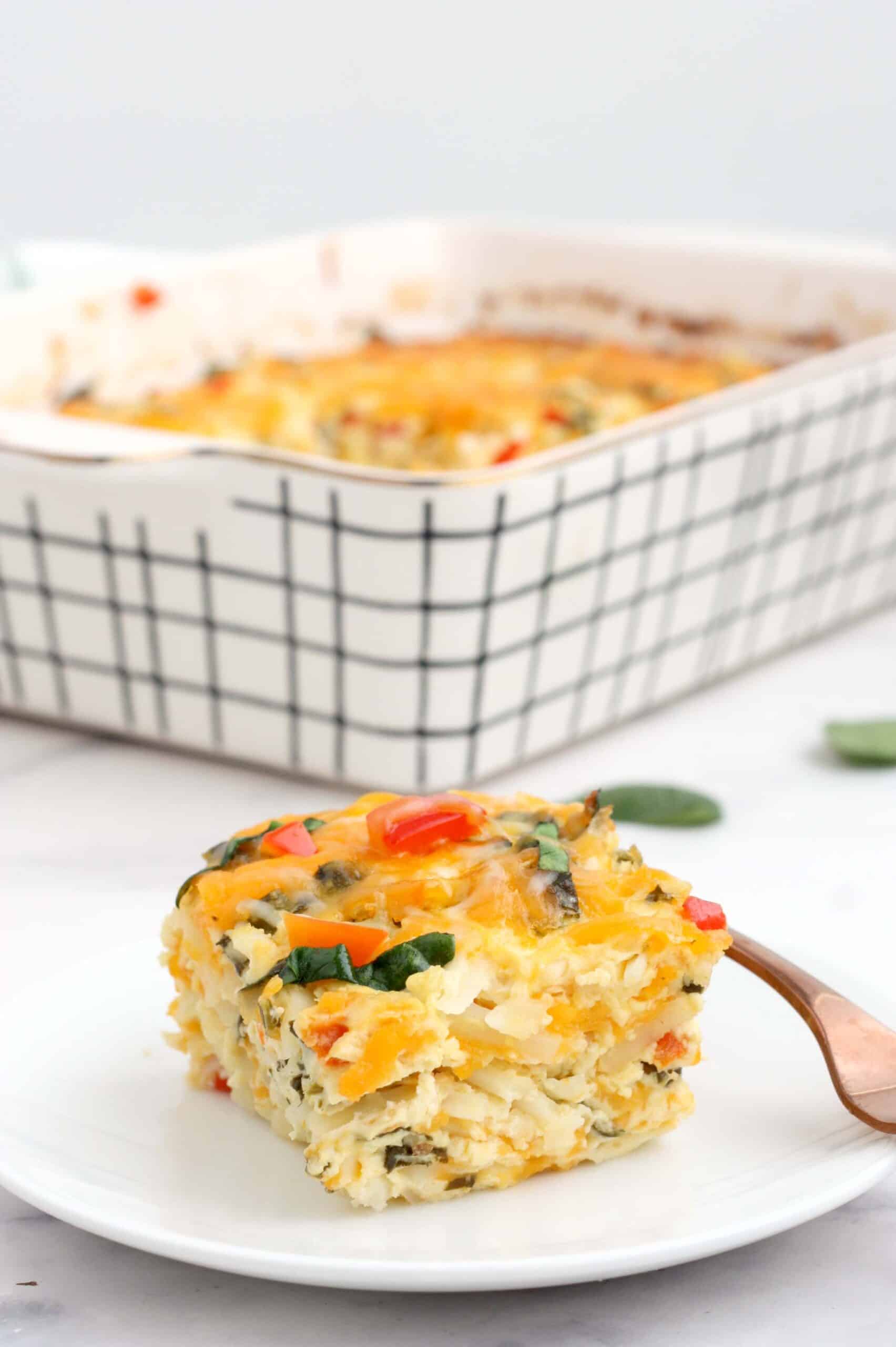 The BEST More healthy Hashbrown Breakfast Casserole
