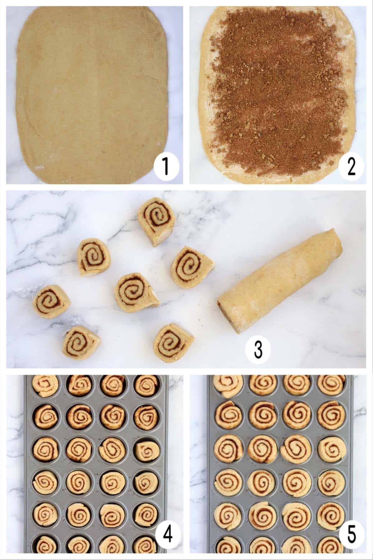 healthy mini cinnamon rolls process combined 2 — Health, Kids