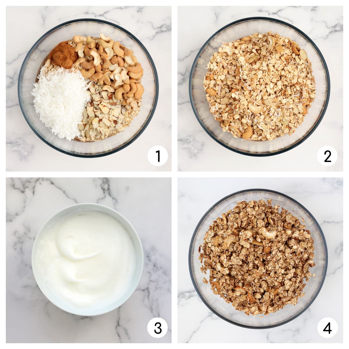 step by step photos for making sugar free granola