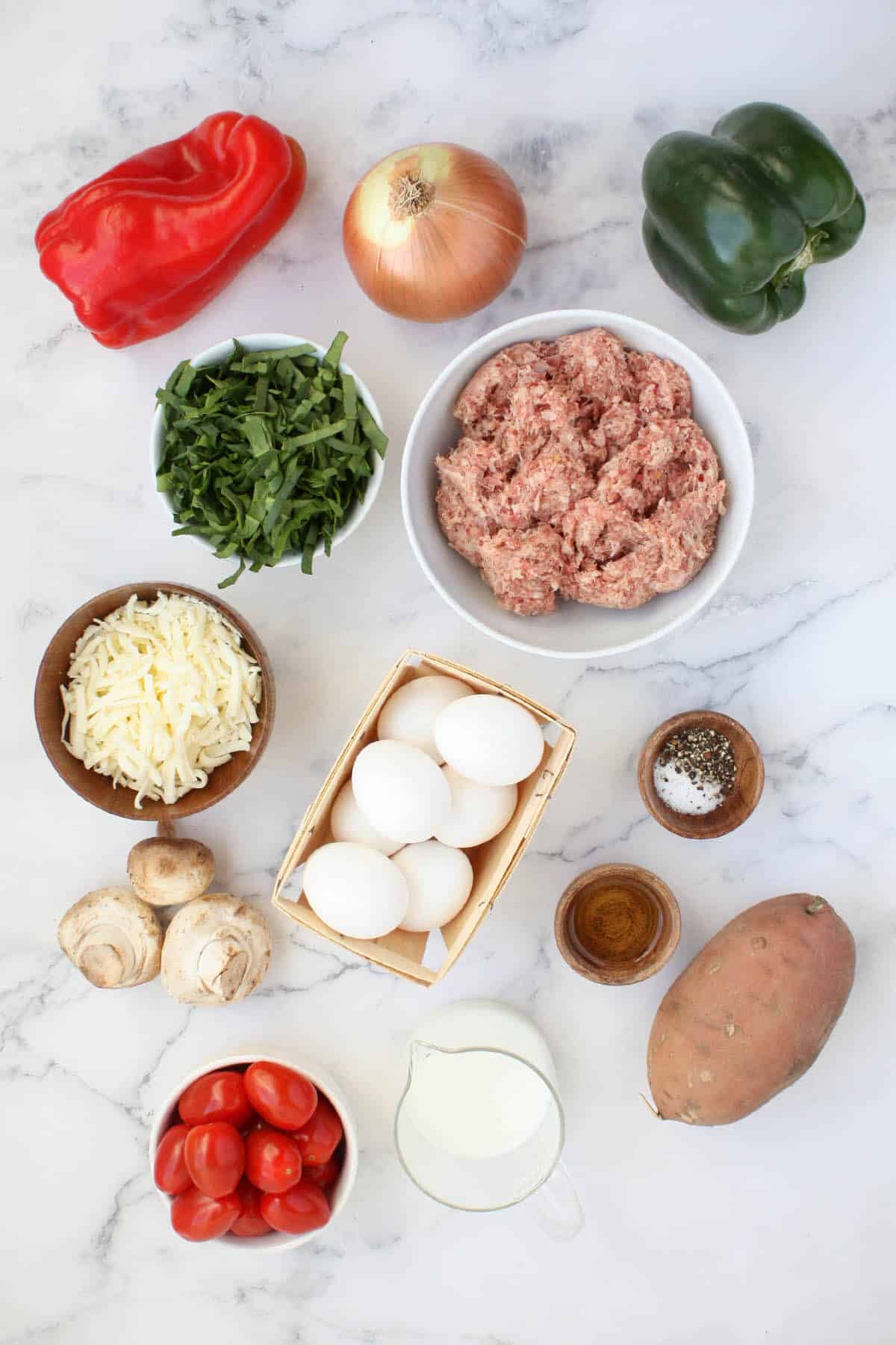 ingredients for sweet potato breakfast casserole