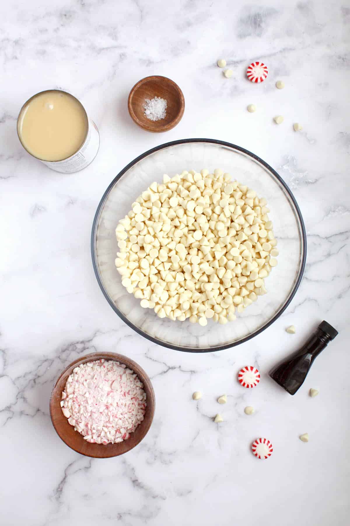 ingredients for peppermint fudge