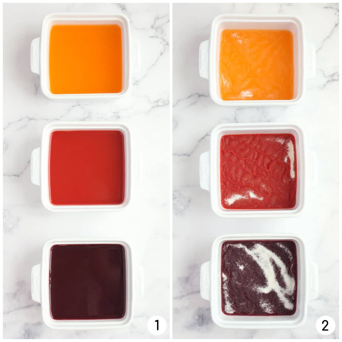 process shots on how to make homemade jello