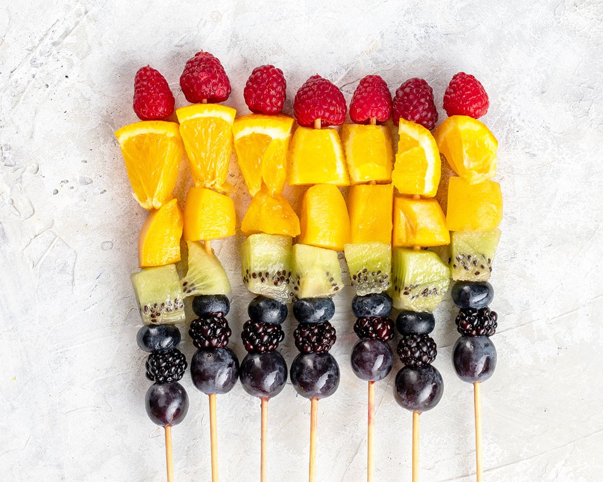 Rainbow Fruit Skewers