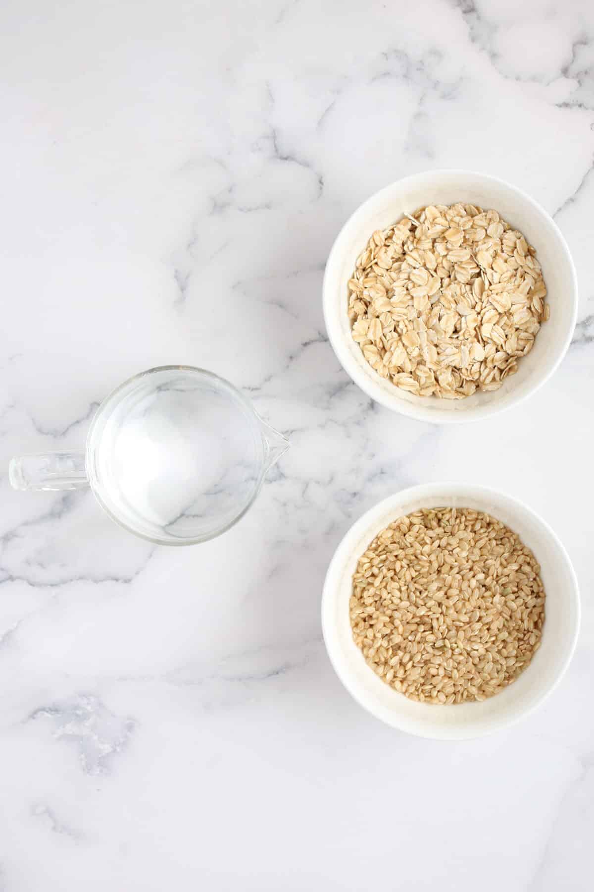 Ingredients for homemade baby muesli