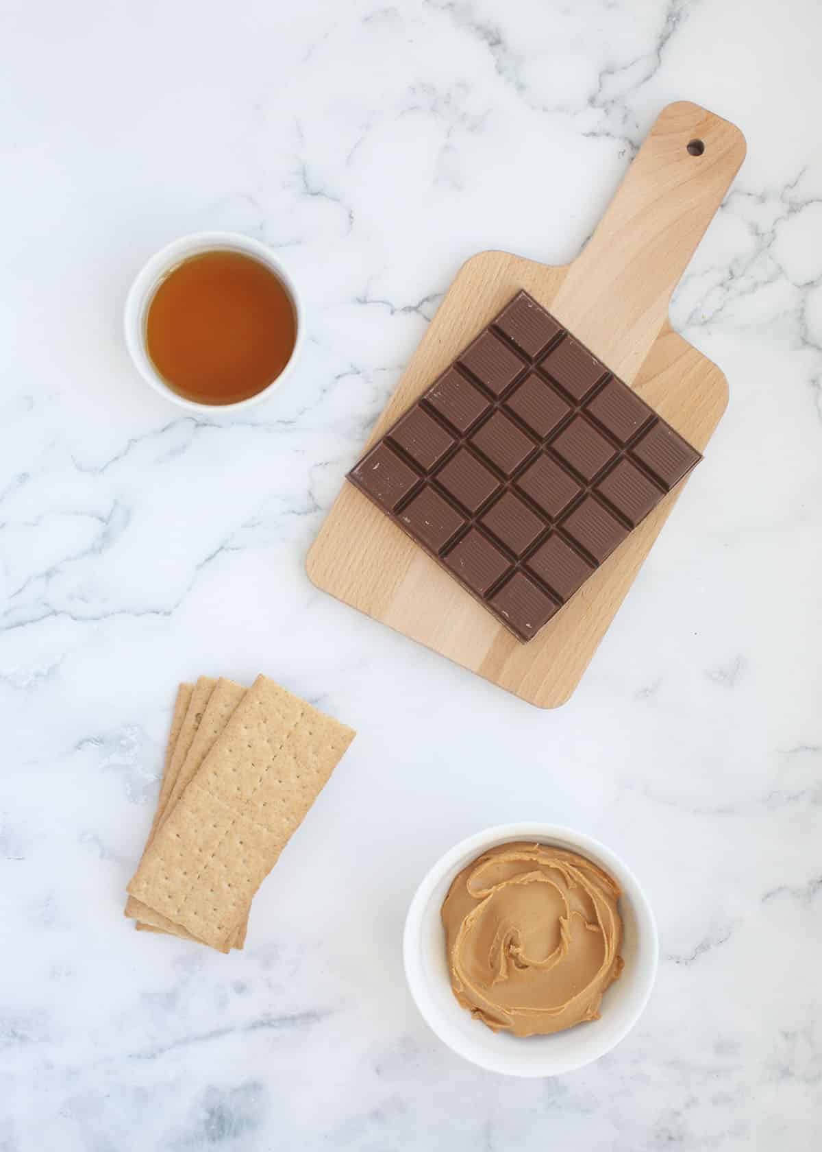 Ingredients for homemade peanut butter cups