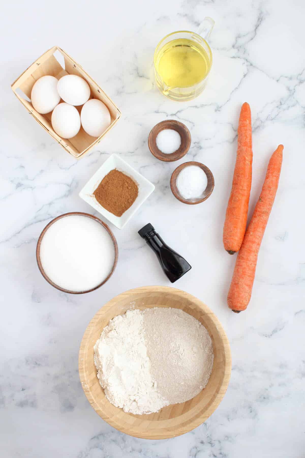 ingredients for carrot cake cupcakes