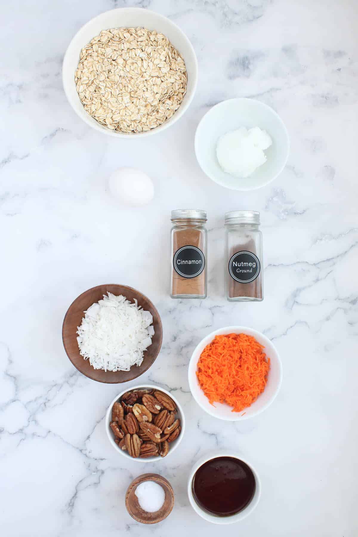 Ingredients for carrot cake granola