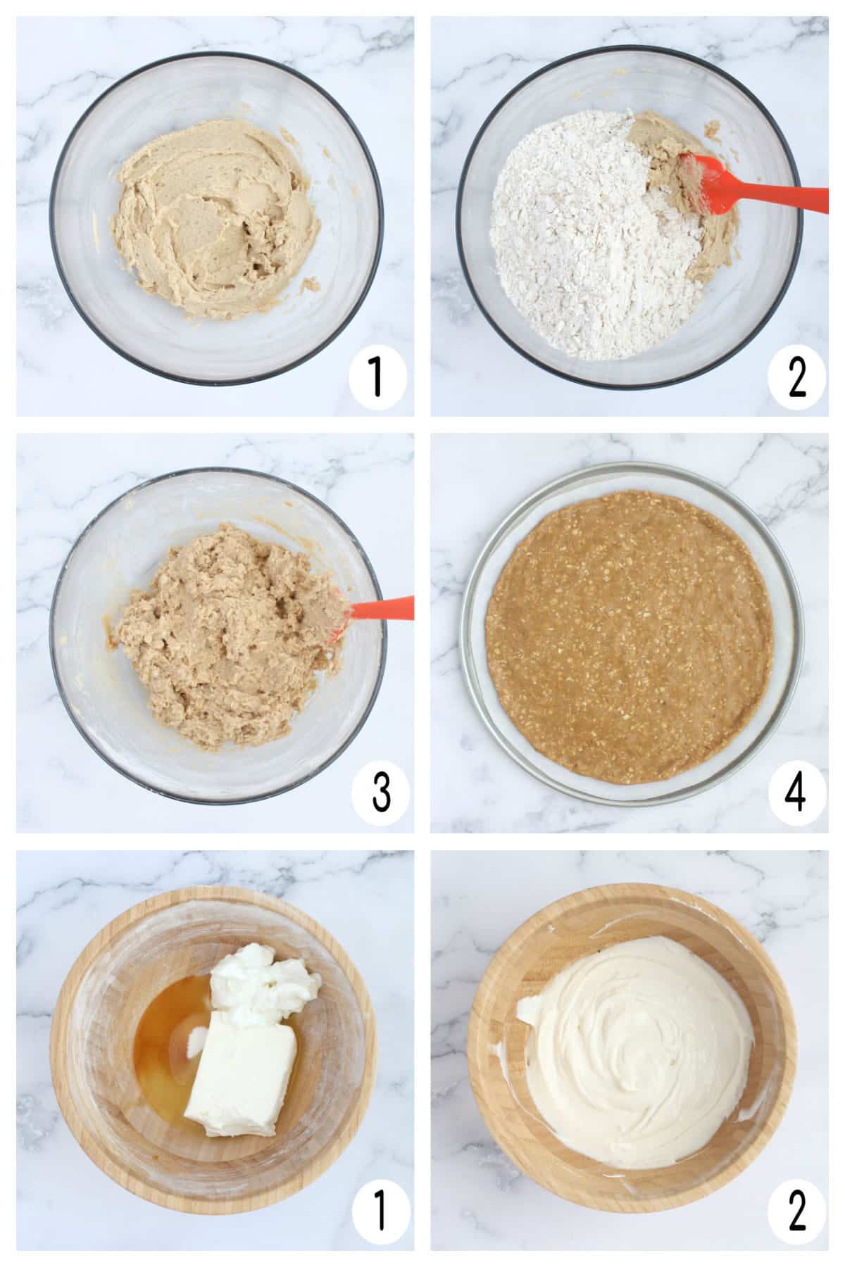Process shots for the preparation of fruit pizza recipes