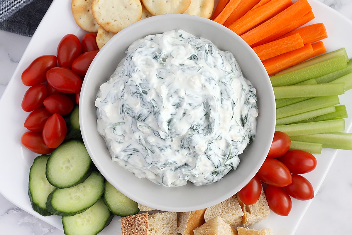 Wholesome Spinach Dip (No Mayo) - Fittrainme