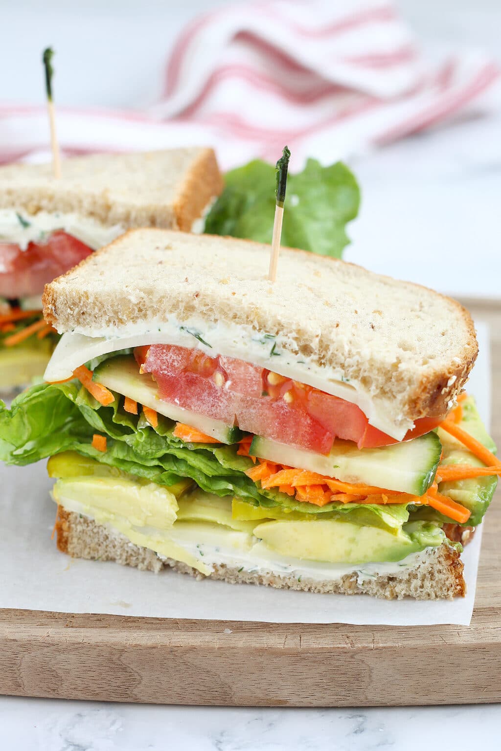 Veggie Sandwich with Herbed Cream Cheese Super Healthy Kids