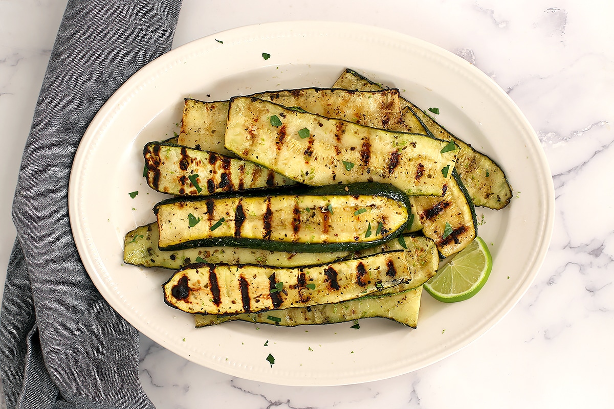 Grilled Zucchini with Lime Marinade Grilled Zucchini with Lime Marinade