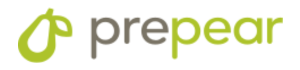 Prepear white Prepear logo