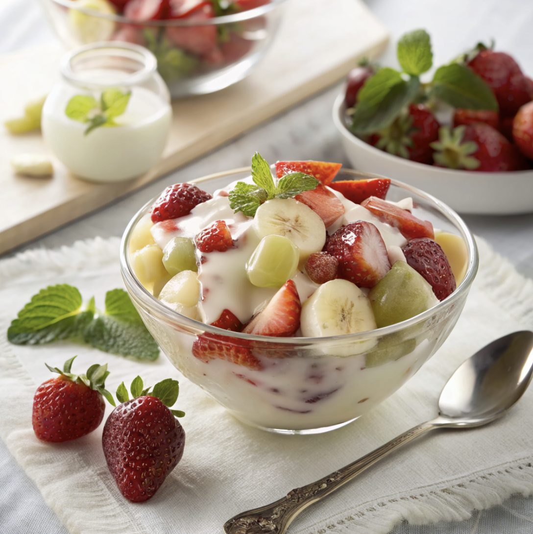 Strawberry and Yogurt Fruit Salad