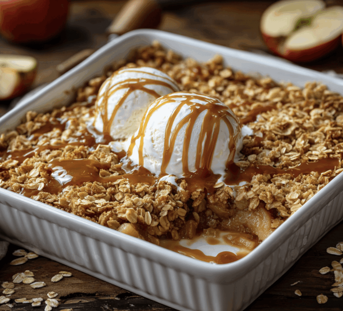 Salted Caramel Apple Crisp
