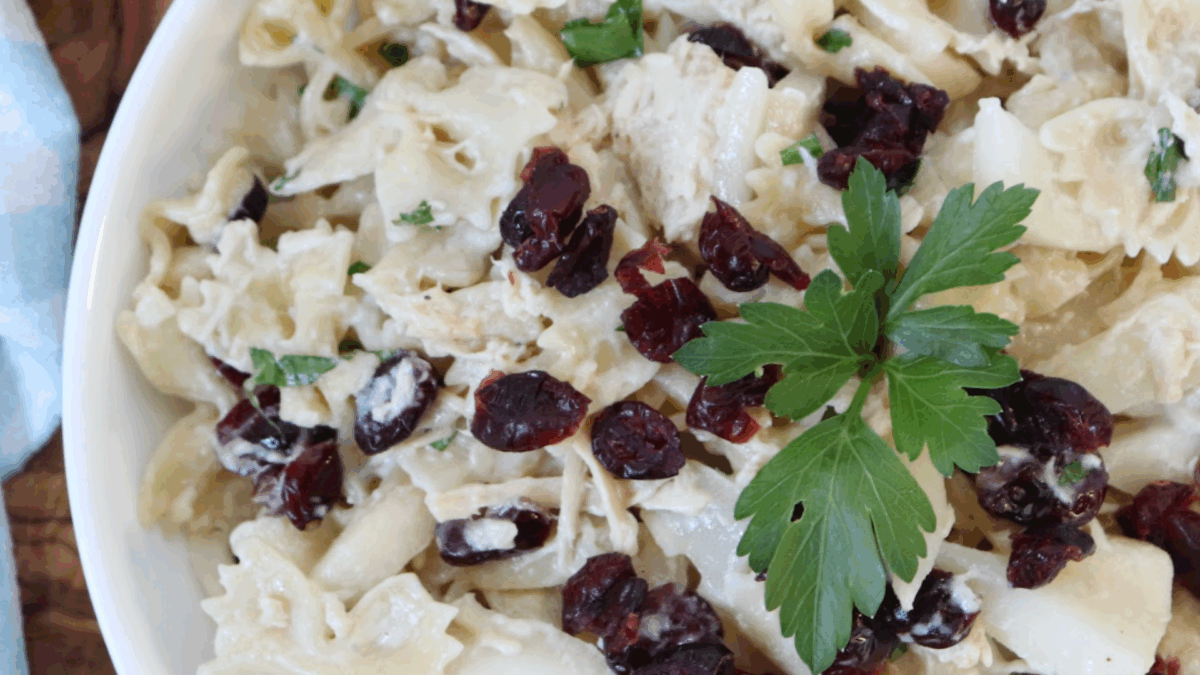 Creamy Chicken Pasta with Pear