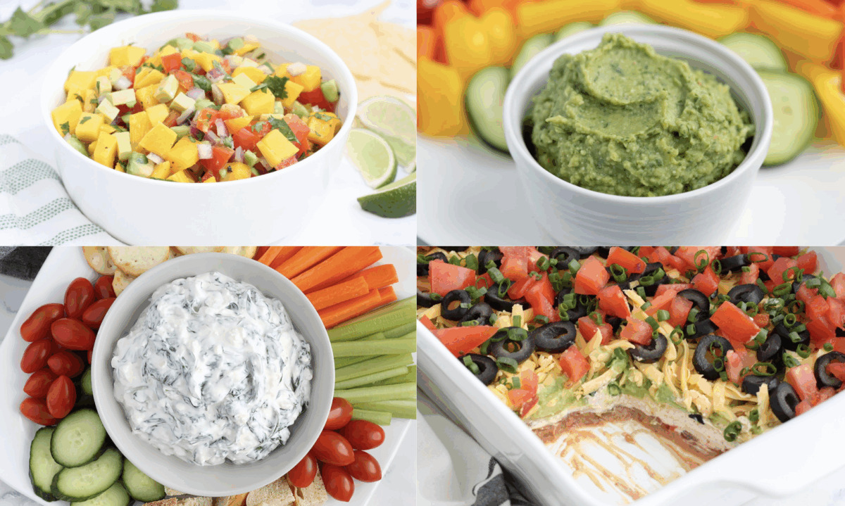 images of different game day dips