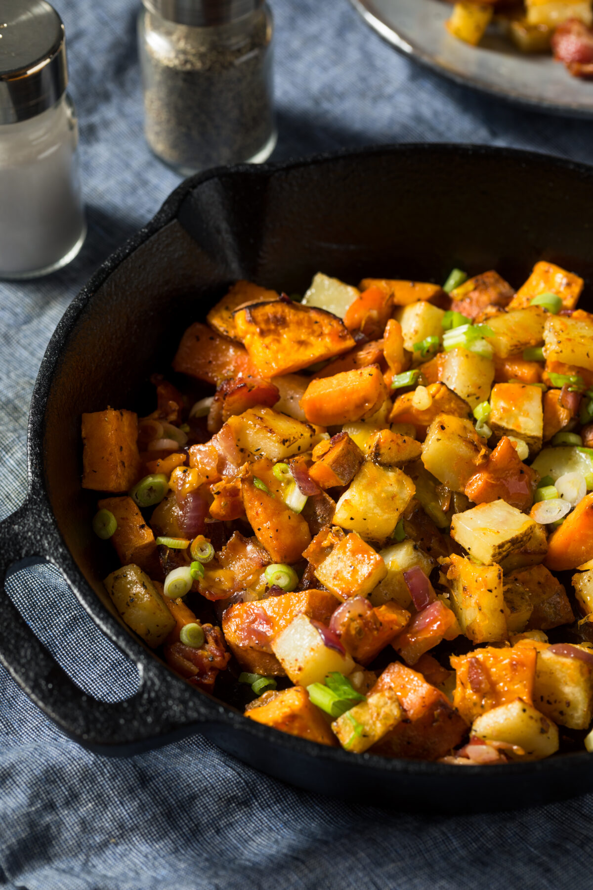 sweet potato breakfast hash in a skillet
