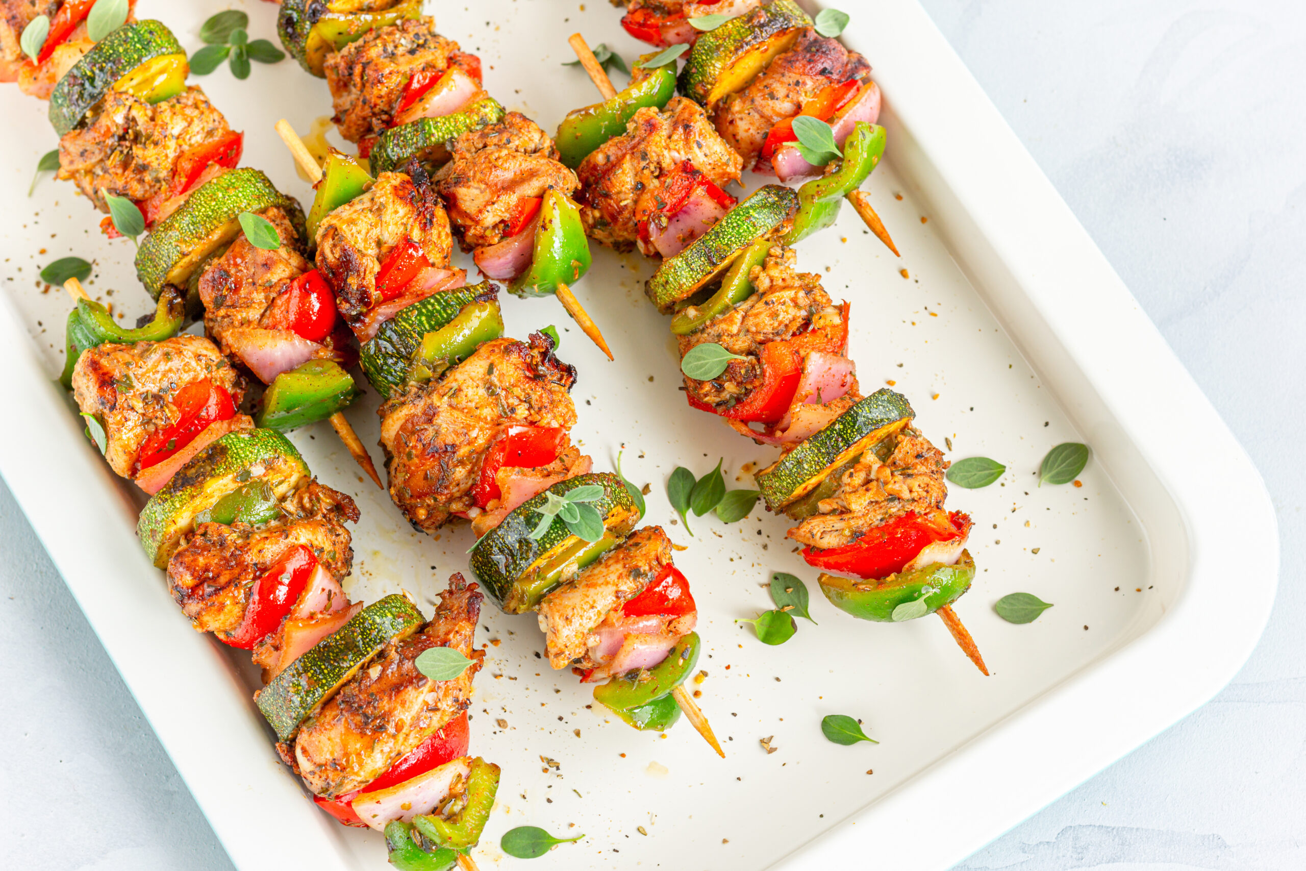 Grilled Chicken and Veggie Kabobs