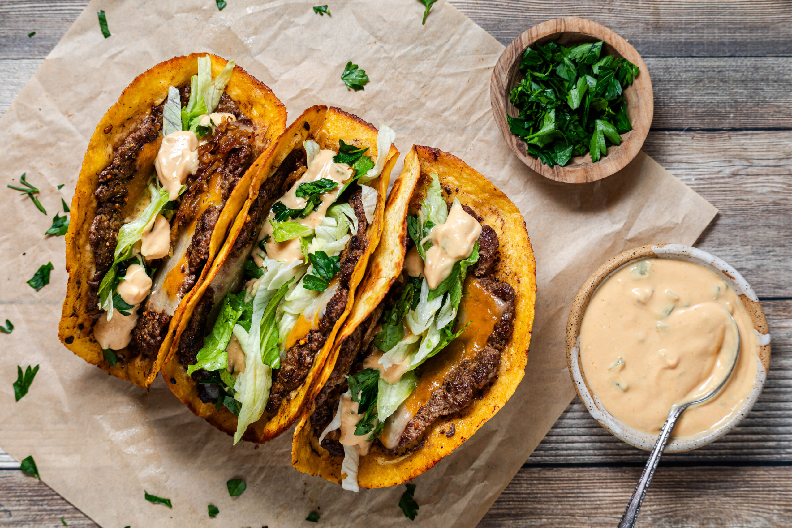 These Smash Burger Tacos