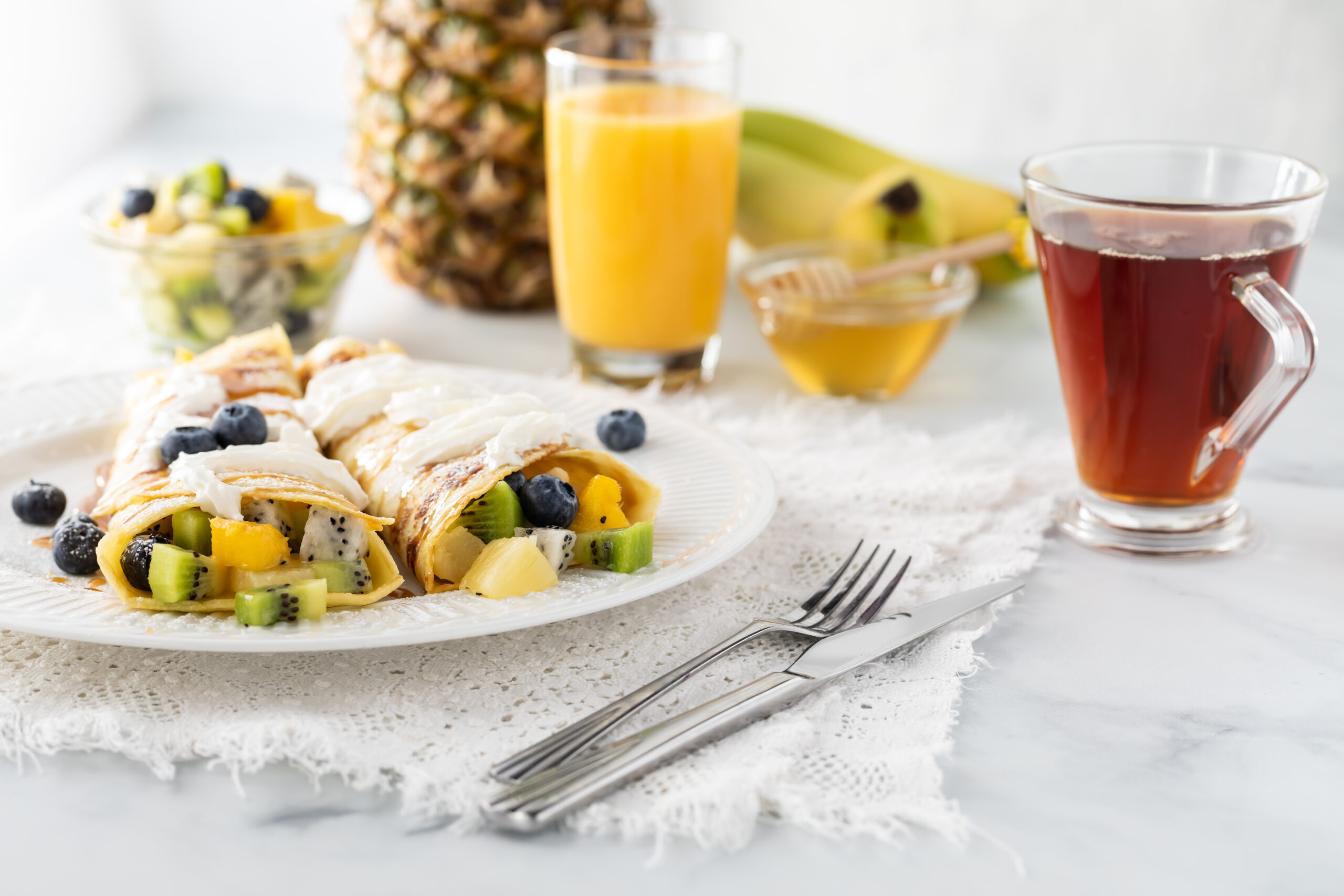 Tropical Fruit Crepes