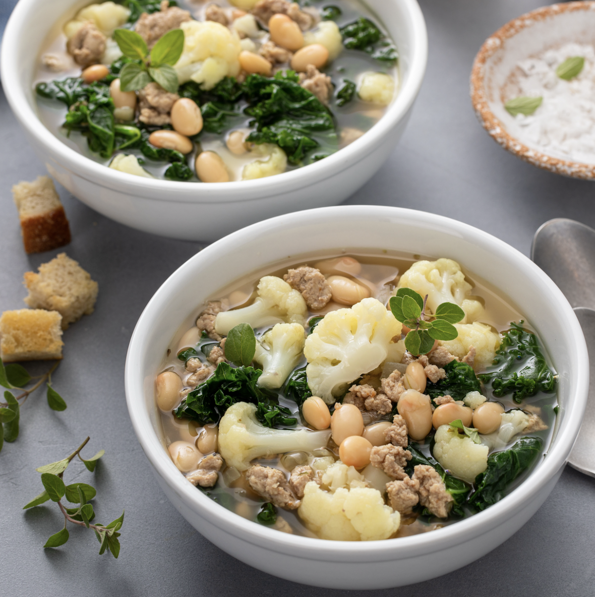 Tuscan White Bean Soup with Turkey Sausage