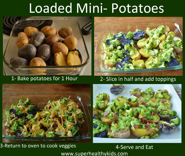 Kids Mini Loaded Baked Potatoes. These make a great side or a main dish!