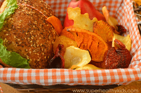 Root Veggie Chips - Healthy Lunch Idea for Kids. Any-root chip! Try these varieties.