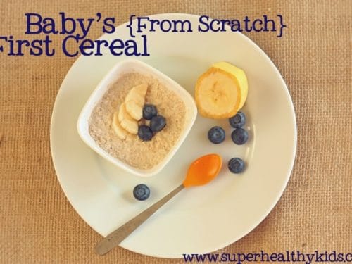 plain rice cereal for baby