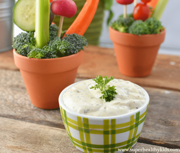 Dairy-Free Ranch Dip. A perfect dip recipe for kids who are lactose intolerant.