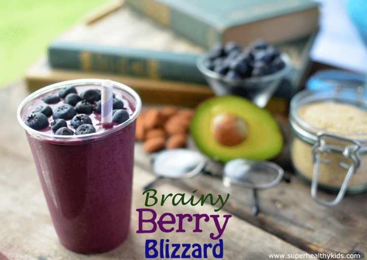 Berry Brainy Blizzard Recipe - A Smoothie For Kids. Drink your way to smarter kids!