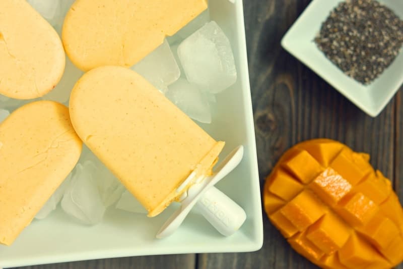 Coconut Mango Chia Pop Recipe Coconut Mango Chia Pop Recipe. Once you read what chia seeds can do for you, you'll want to add them to everything! Like these mango coconut pops.